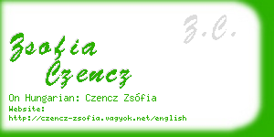 zsofia czencz business card