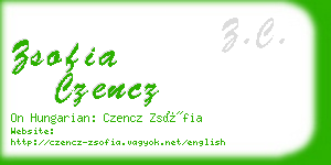 zsofia czencz business card